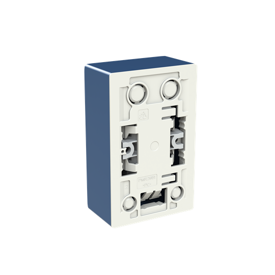Internal Outlet Blue 2-gang, Schuko outlet, blue None Blue - Saga | ABB Oy, Wiring accessories