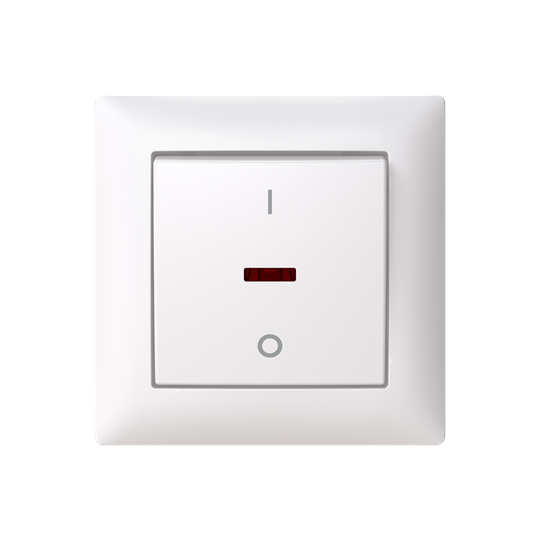 Switch 2-pole switch with Glow lamp White - Saga | ABB Oy