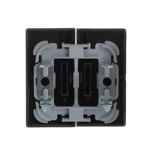 Switch rocker, 2-gang, black matt | ABB Oy, Wiring accessories