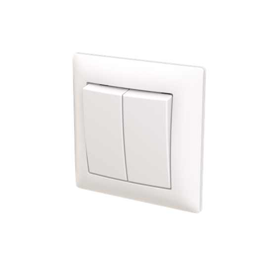 Switch Series switch White - Saga | ABB Oy, Wiring accessories