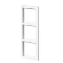 Surface mounting box, Impressivo, 80mm, h=54mm 3-gang, white matt