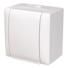 SSO hinged lid, surface IP44 16 A White  - Saga