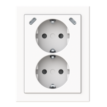 Socket outlet, 2-gang, corner, 2xUSB-C  - Impressivo