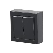 2-gang 1-way switch, 16AX/250V, Impressivo, 2 X-terminals, anthracite