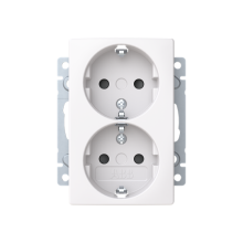 Socket outlet None White  - Saga