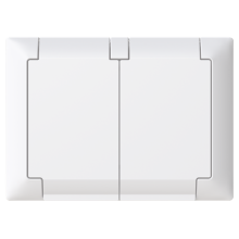 DSO hinged lid, surface IP44 16 A White  - Saga