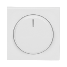 Dimmer centre plate, Impressivo, white, with neon lamp