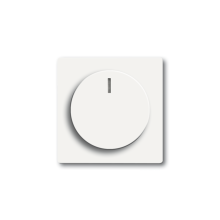 White matt dimmer centre plate, neon lamp included, white matt, IP21