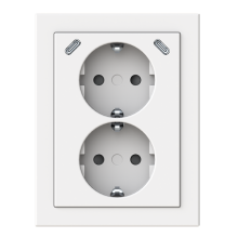Socket outlet, 2-gang, corner, 2xUSB-C  - Impressivo