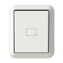 1-gang 2-way push switch, Jussi IP44, N-terminal, lamp not included