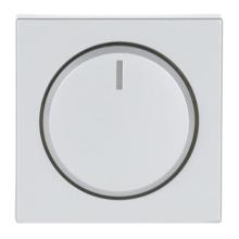 Dimmer centre plate, Impressivo, aluminum, with neon lamp