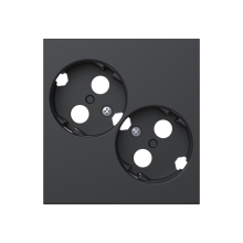 AUD09-81 Schuko, 2-gang, anthracite Anthracite IP20
