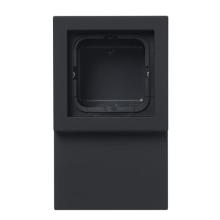 Surface mounting box, Impressivo, 85mm, 1-gang, lath installation, black matt