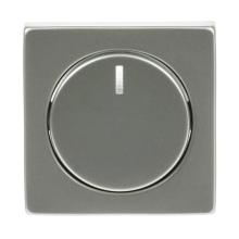 Dimmer centre plate, neon lamp included, steel