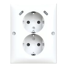 Socket outlet 2-gang, corner, 2xUSB-C