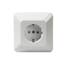 Socket outlet, Jussi, Schuko, 1-gang, shuttered, screwless terminals, claws