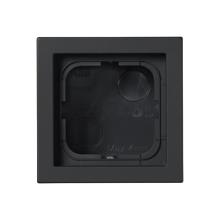 Surface mounting box, Impressivo, 85mm, h=41mm, 1-gang, black matt