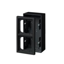 Surface mounting box, Impressivo, 80mm, h=54mm 2-gang, black matt