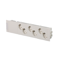 Prefabricated socket outlet unit 6-gang Schuko