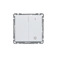 Flush mounting 2-pole + 1-way switch, IP21