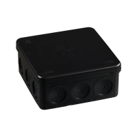 Junction box 104 x 104 mm, IP65, black