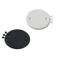 Mounting box covers with plugs