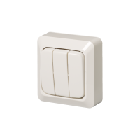 3-gang 1-way switch, IP21