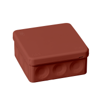 Junction box 86 x 86 mm, IP 65, red