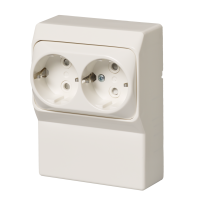 2-gang Schuko socket outlet in floor installation housing