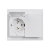 2-gang Schuko socket outlet, Flush mounting, IP44