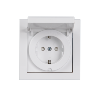 1-gang Schuko socket outlet, flush mounting, IP44