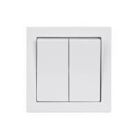 Flush mounting 2-gang 1-way switch, IP44