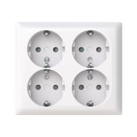 4-gang Schuko socket outlet