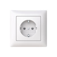 Socket outlet 1-gang with cover frame