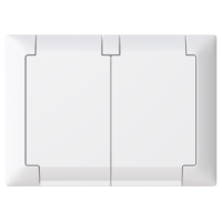 2-gang socket outlet IP44