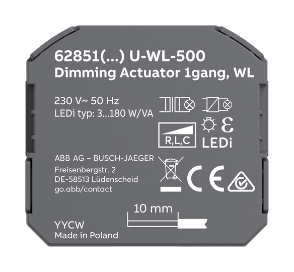 Dimming Actuator 230 V AC free@home wireless