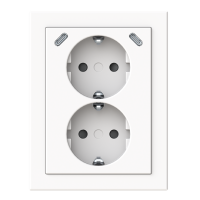 Socket outlet, 2-gang, corner, 2xUSB-C