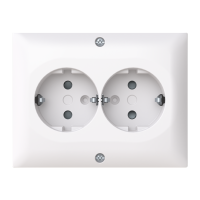 Two gang socket outlet, corner box.