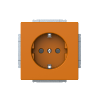 1-gang Schuko, orange