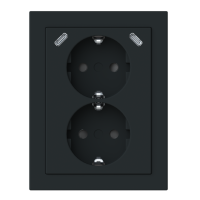 Socket outlet, 2-gang, corner, 2xUSB-C