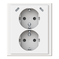 Socket outlet, 2-gang, flush, 2xUSB-C