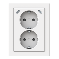 Socket outlet, 2-gang, corner, 2xUSB-C