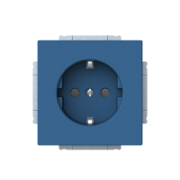 1-gang Schuko, blue