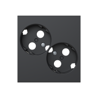 Schuko, 2-gang, anthracite