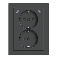 Socket outlet, 2-gang, corner, 2xUSB-C