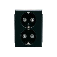 2-gang Schuko socket outlets, flush mounting, IP21 | ABB Oy, Wiring ...