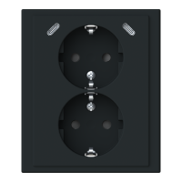 Socket outlet, 2-gang, flush, 2xUSB-C