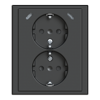 Socket outlet, 2-gang, flush, 2xUSB-C